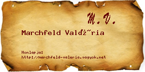 Marchfeld Valéria névjegykártya